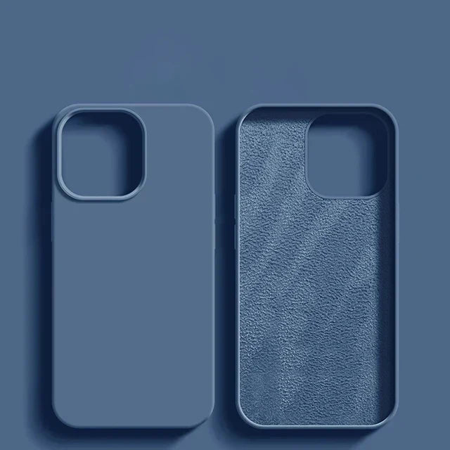 Luxury Shockproof Case For Apple iPhone 11 12 13 14 15 16 17 Pro Max 17 Air Plus Liquid Silicone Cases Cover Phone Accessories