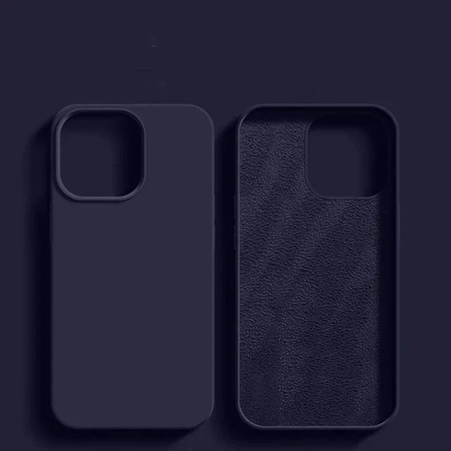 Luxury Shockproof Case For Apple iPhone 11 12 13 14 15 16 17 Pro Max 17 Air Plus Liquid Silicone Cases Cover Phone Accessories