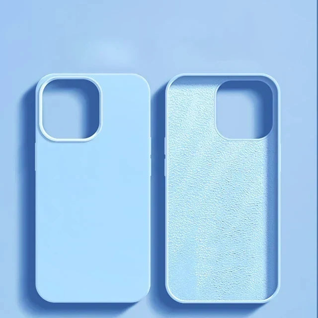 Luxury Shockproof Case For Apple iPhone 11 12 13 14 15 16 17 Pro Max 17 Air Plus Liquid Silicone Cases Cover Phone Accessories